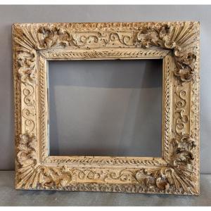 18th Century Very Carved Natural Wood Frame