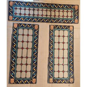 Stained Glass - Set Of 19th Stained Glass Windows