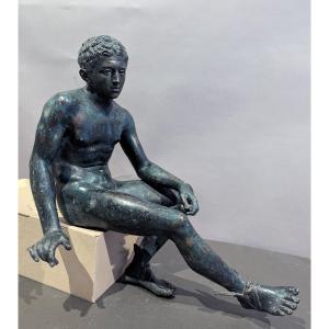 Bronze Hermès Assis Herculanum Italie