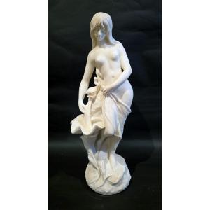 Statue Marbre Signé Campagne (1851-1914)