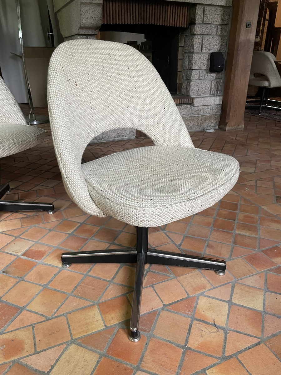 6 Eero Saarinen Chairs For Knoll 1970s-photo-2