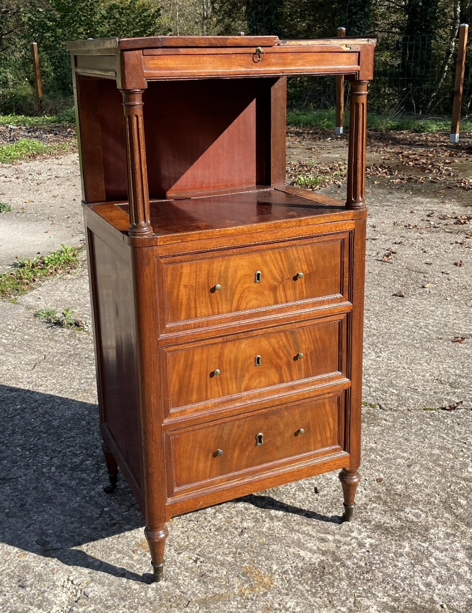 19th Century Barber Shop Or Console In Fair Condition Walnut And Other Woods 