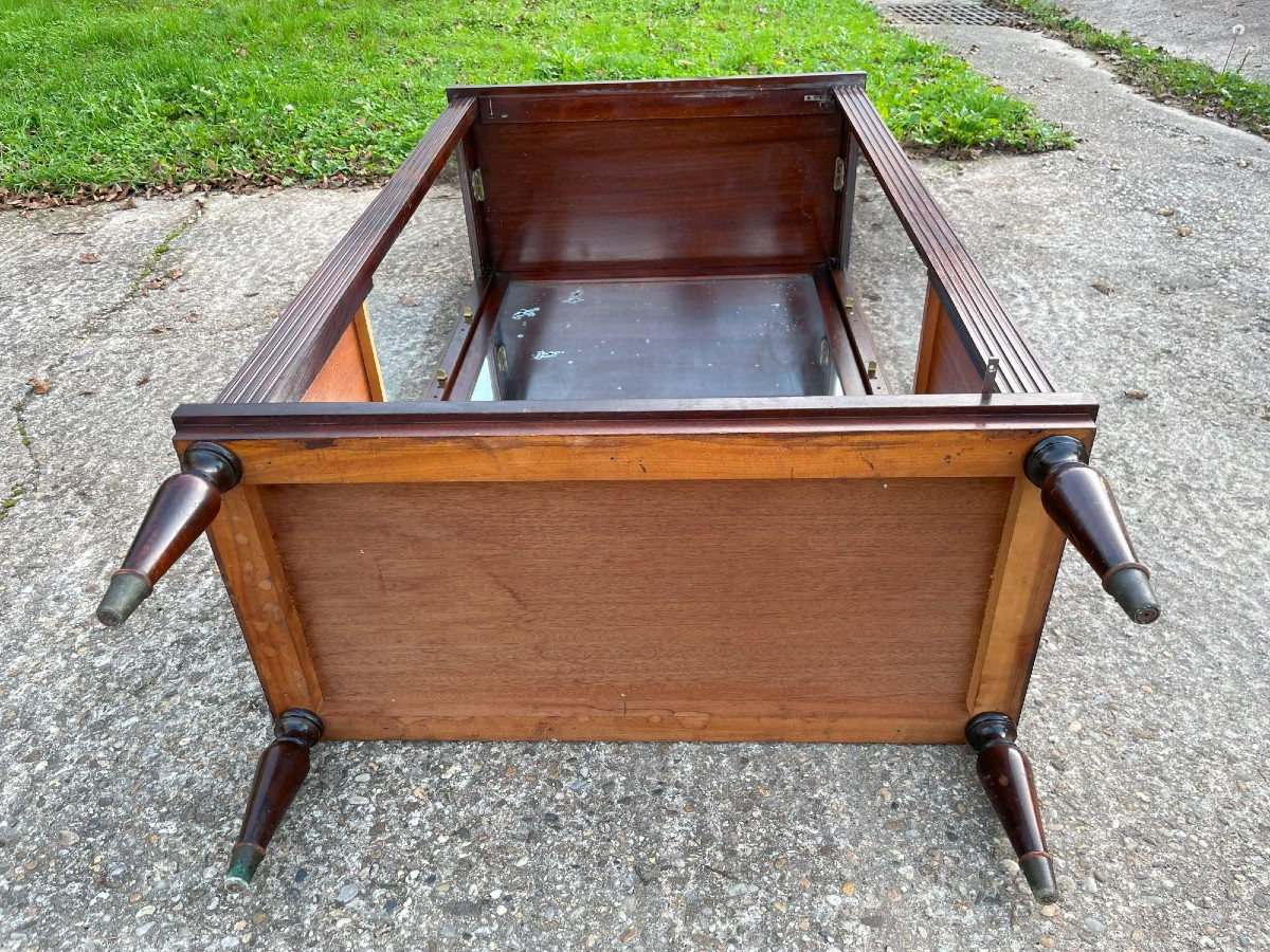 Petite Vitrine Argentier En Bois Et Verre Avec Tout Ses Rayons-photo-2
