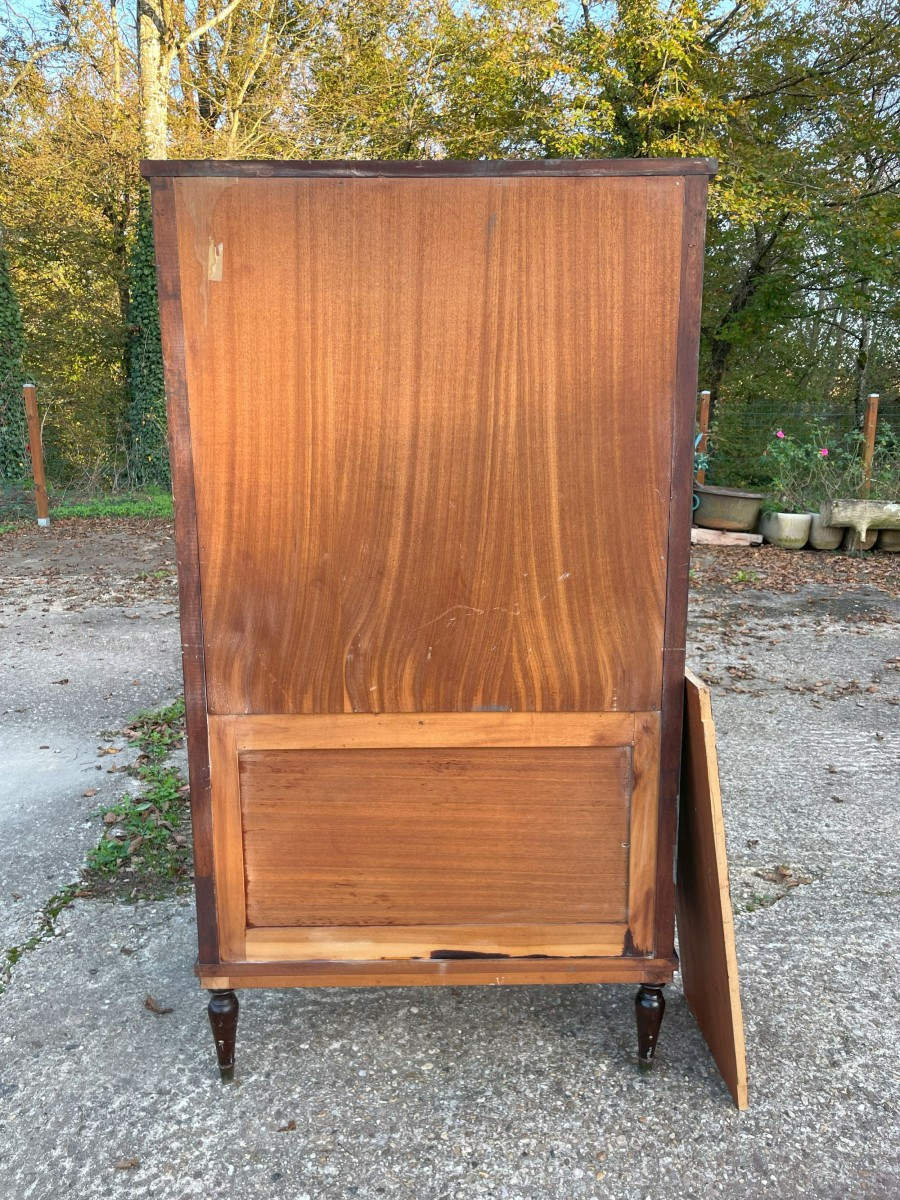 Petite Vitrine Argentier En Bois Et Verre Avec Tout Ses Rayons-photo-3