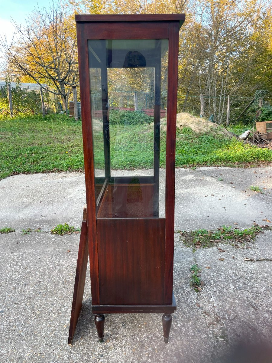 Petite Vitrine Argentier En Bois Et Verre Avec Tout Ses Rayons-photo-1