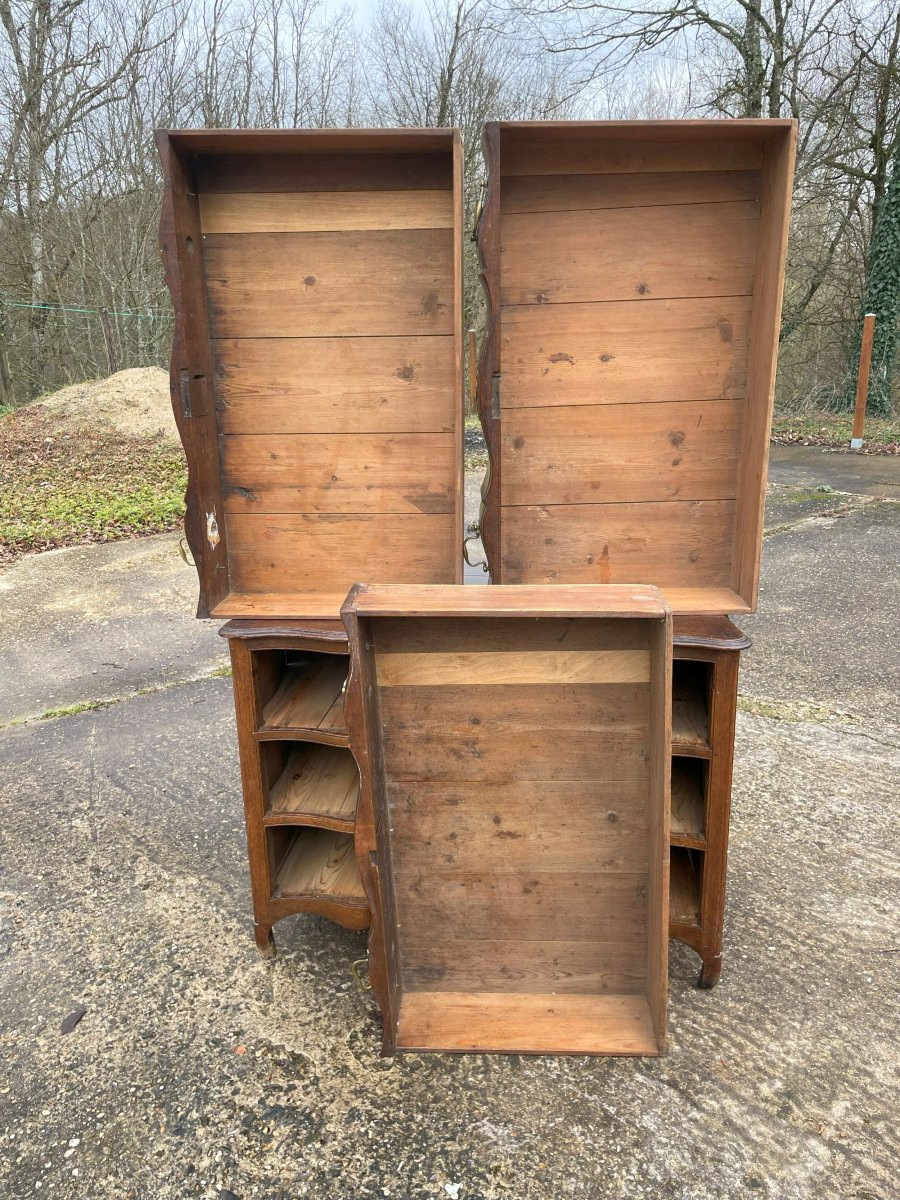 Louis XV Chest Of Drawers In Period Oak And In Fair Condition With Few Restorations -photo-5