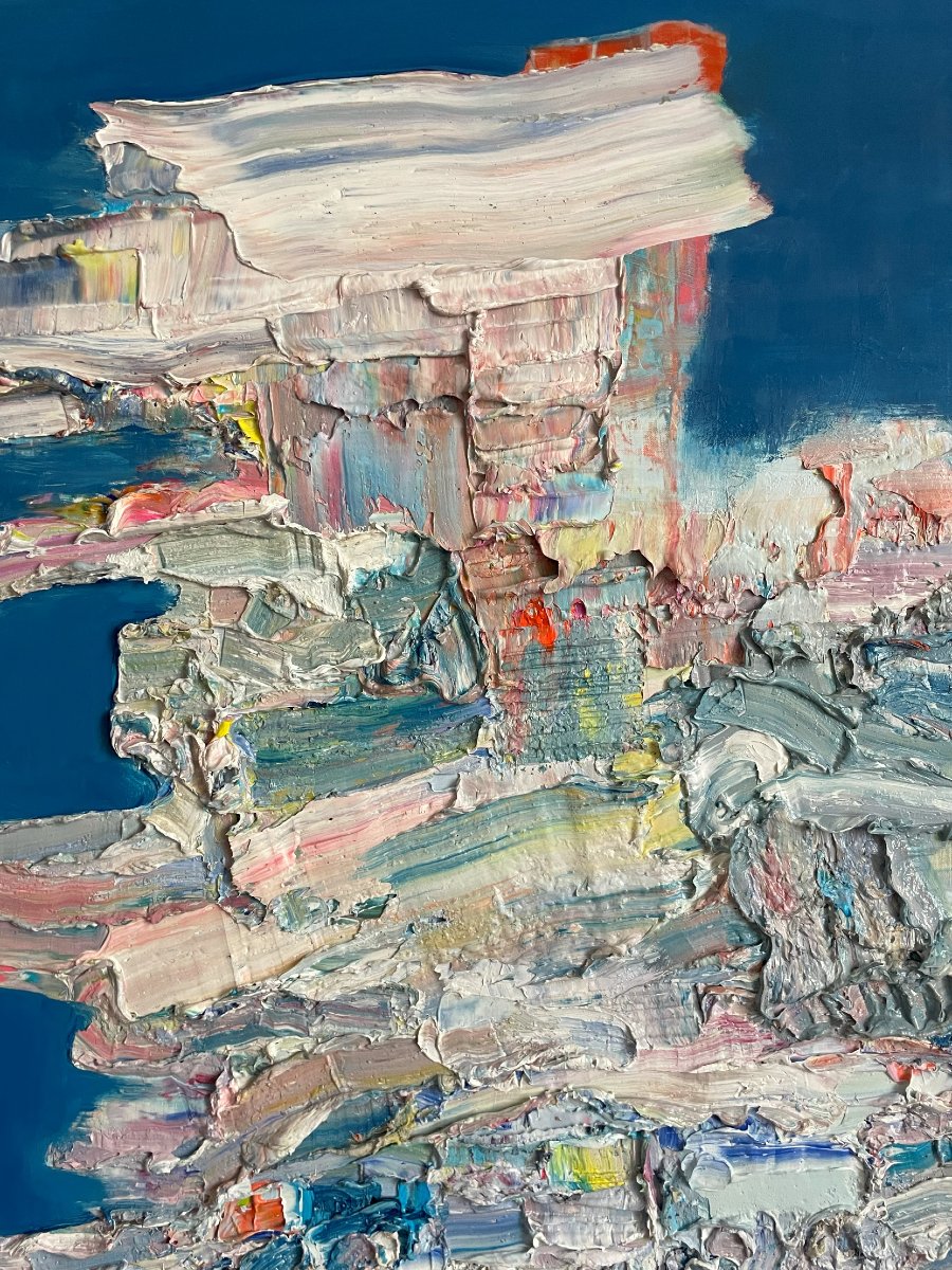 Fougerand "bounce" Oil On Canvas 116 X 73 Cm -photo-3
