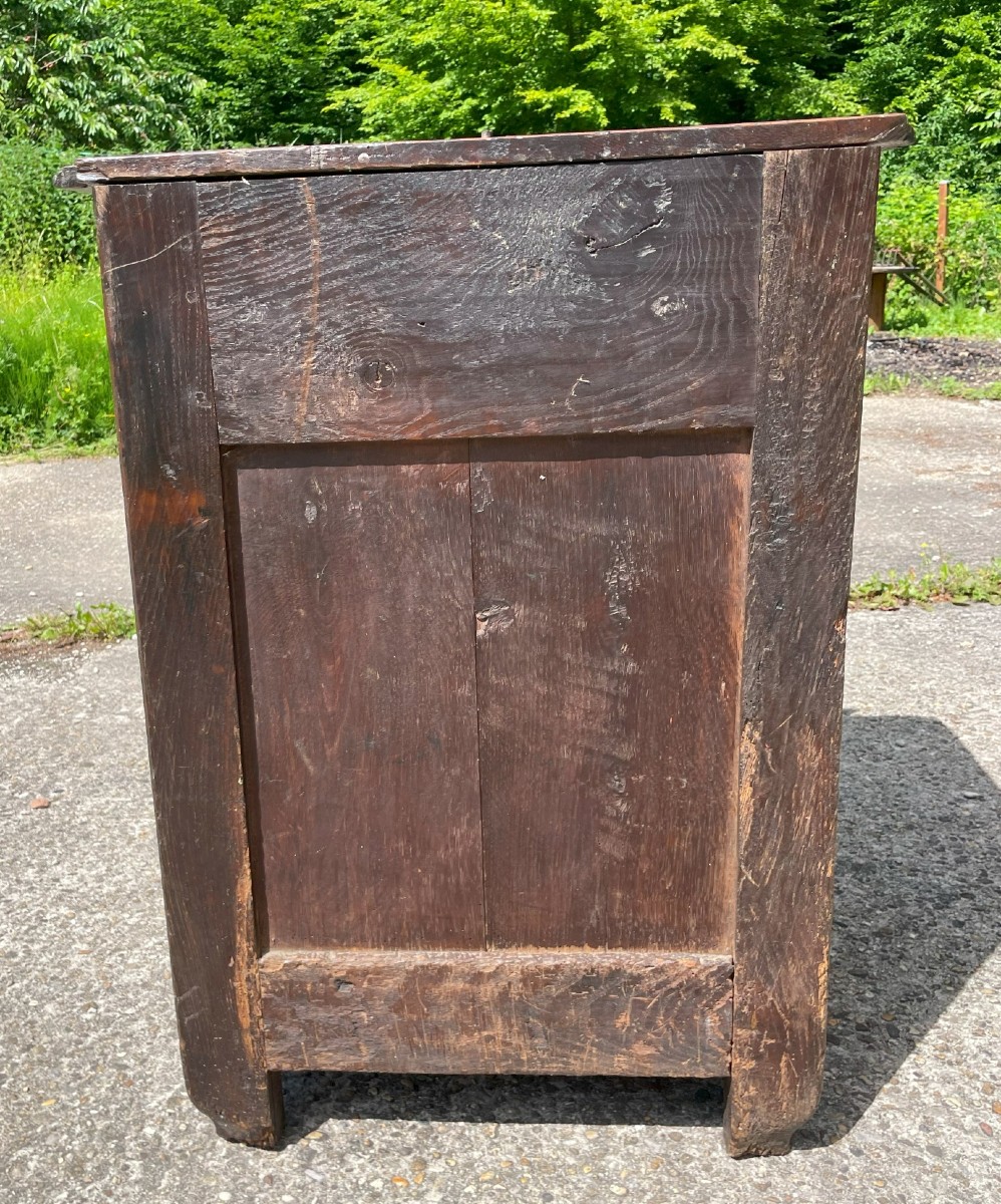 18th Century Jam Cabinet Or Small 1-door Sideboard In Solid Wood-photo-1