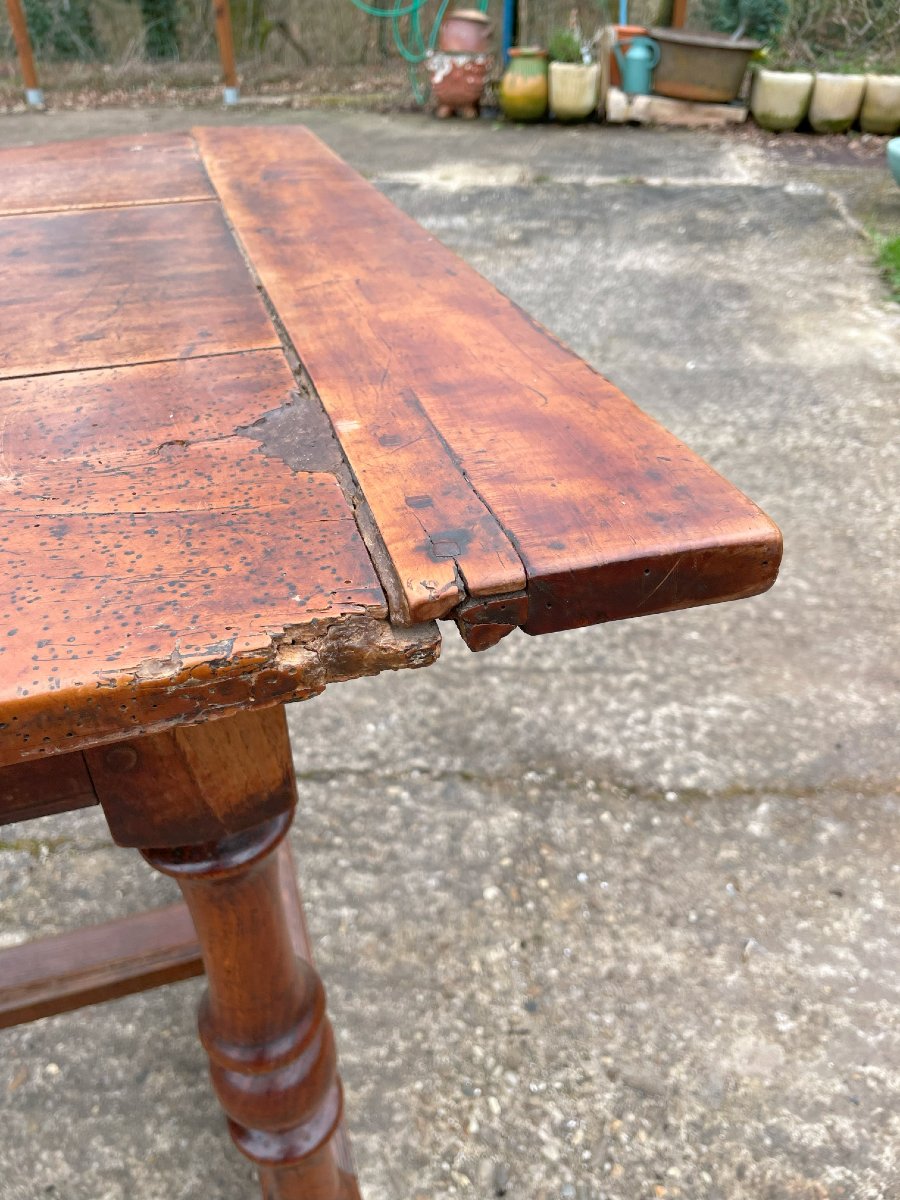 Old Louis XIII - Louis XIV Burgundy Table In Good Condition-photo-3