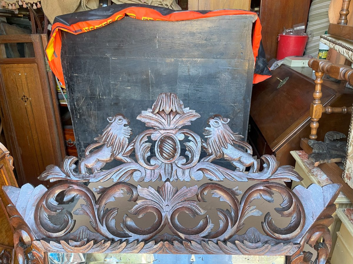 Carved Wooden Mirror-photo-2