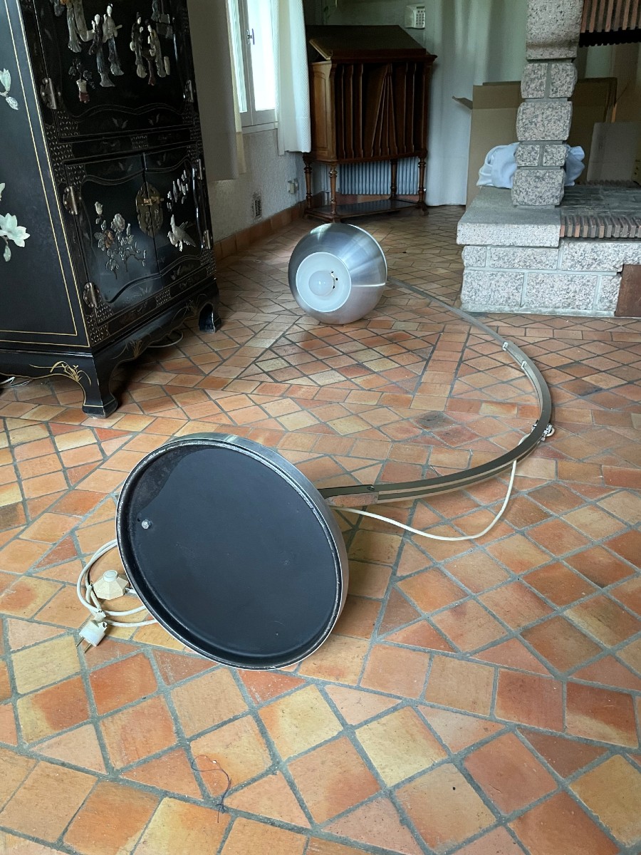 1970s Floor Lamp - Marble And Metal -photo-2