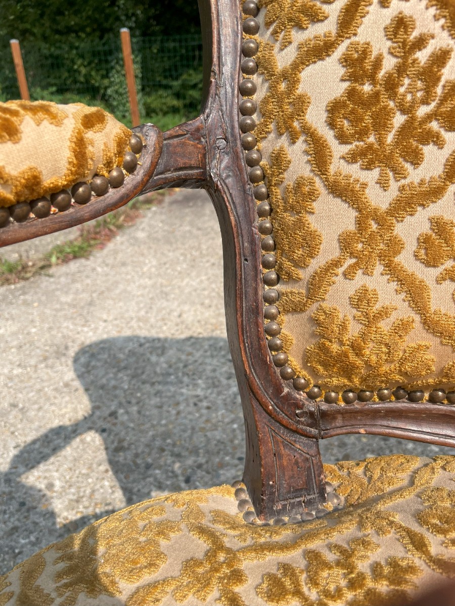 Banquette 2 places Louis XV -photo-4