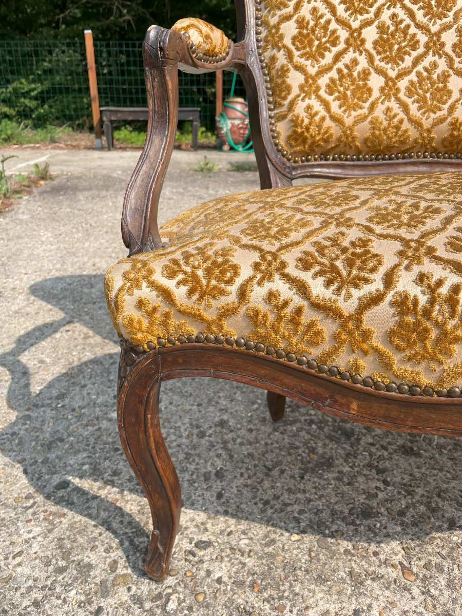 Banquette 2 places Louis XV -photo-4