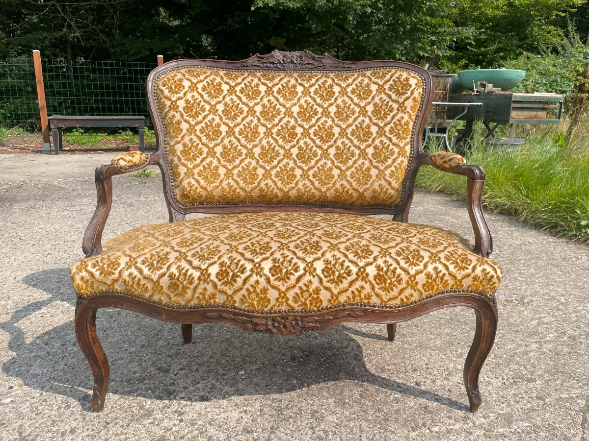 Banquette 2 places Louis XV 