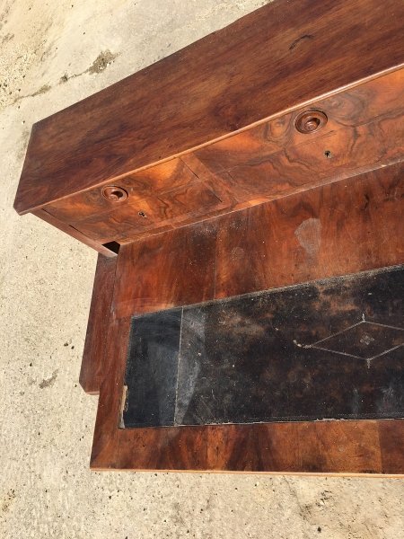 Louis Philippe Desk With Tier In Full Walnut-photo-5