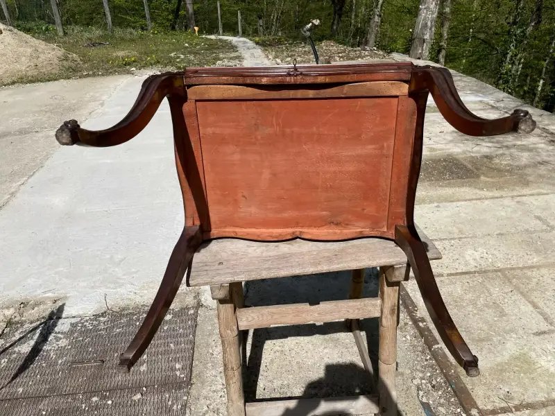 Louis XV Style Desk With Green Leather And Drawers From The 19th Century-photo-6
