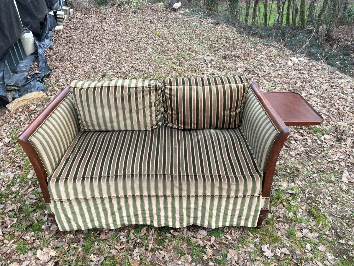 19th Century Mahogany Restoration Bench In Very Good Condition.-photo-8