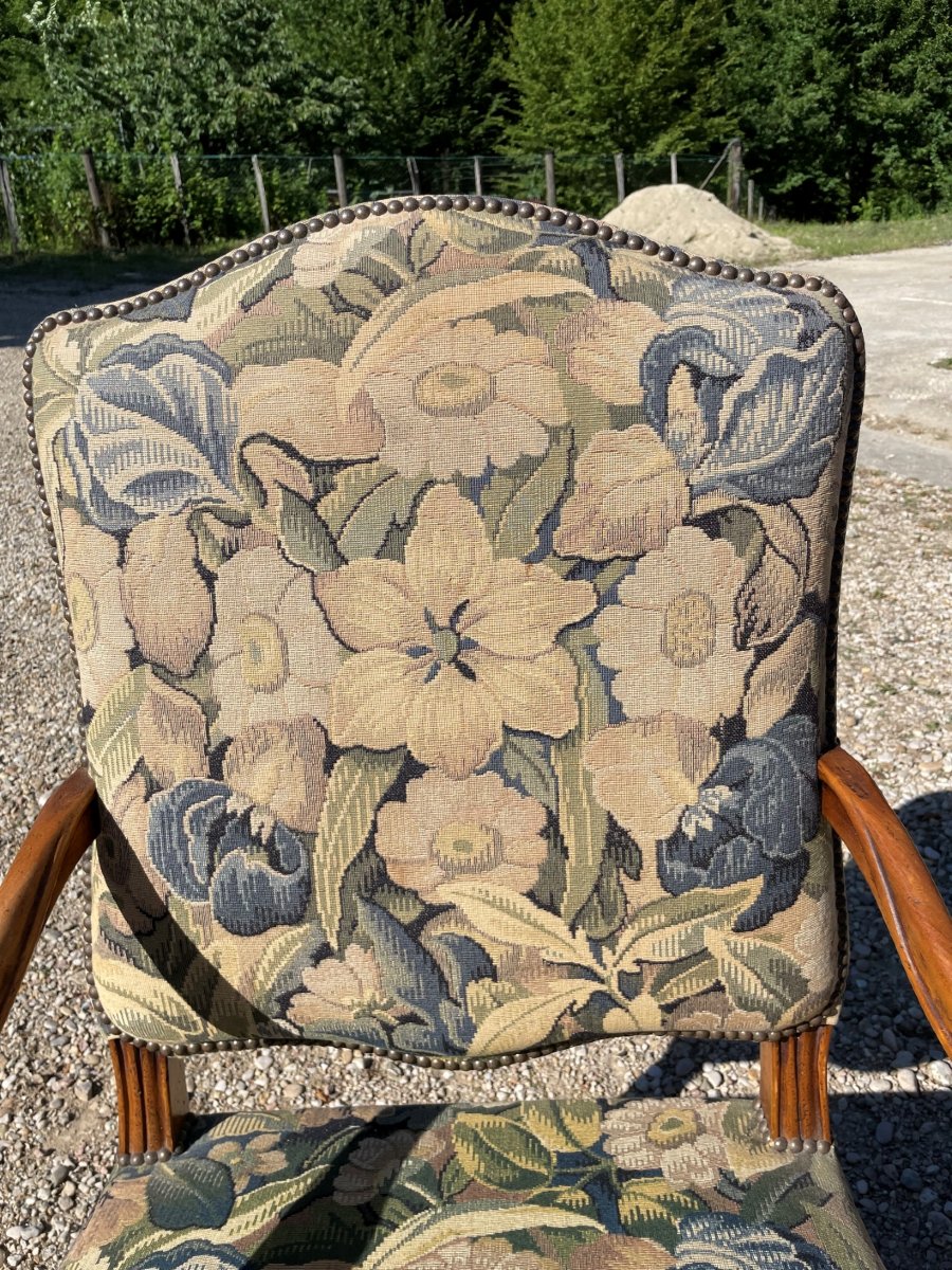 Fauteuil en noyer en Bon état -photo-2