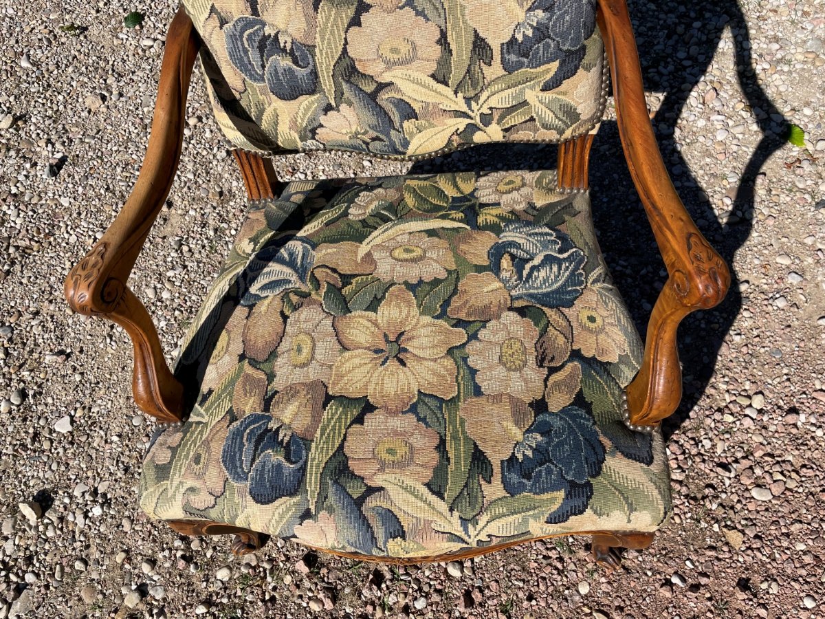 Fauteuil en noyer en Bon état -photo-3