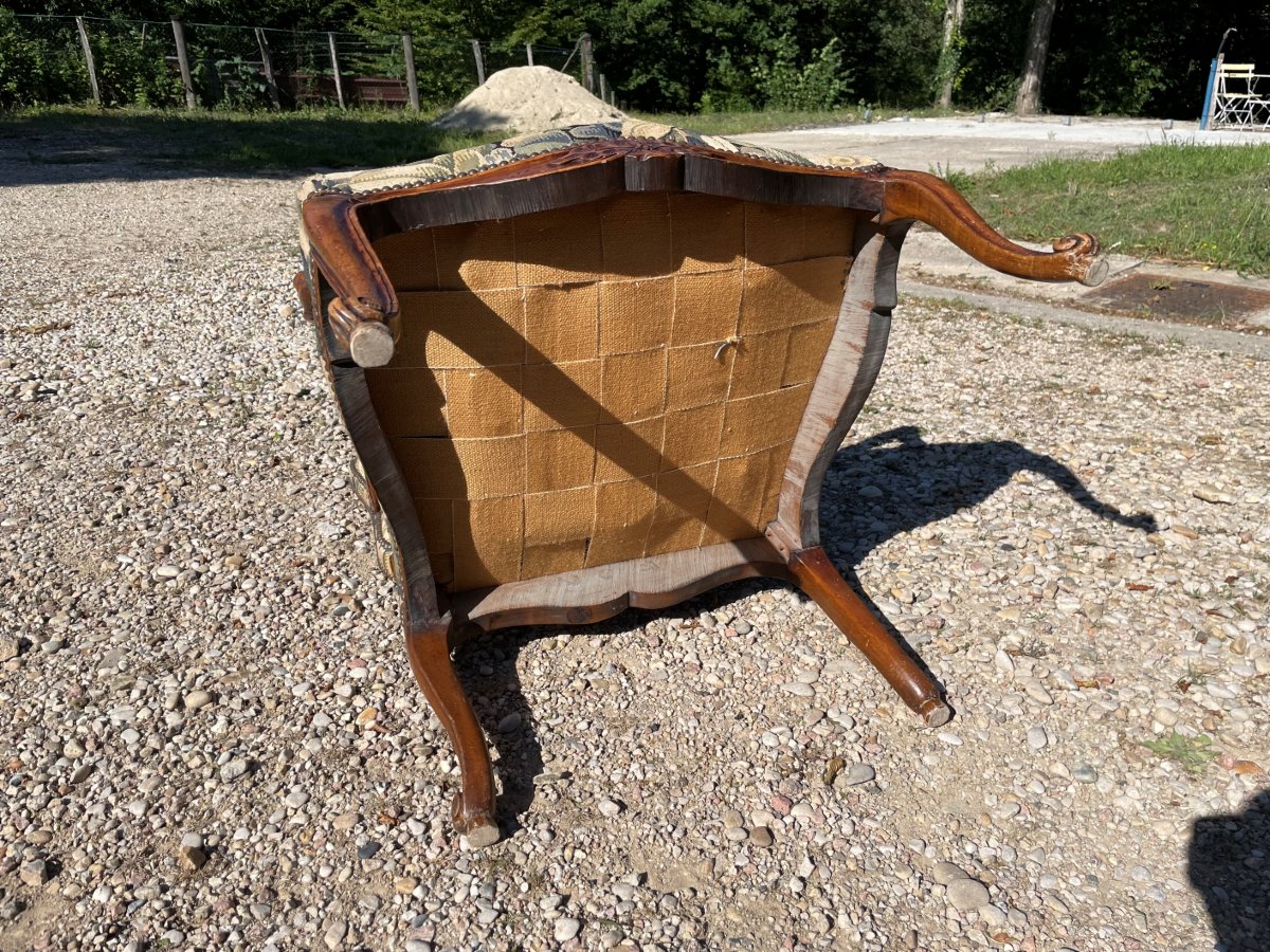 Fauteuil en noyer en Bon état -photo-4