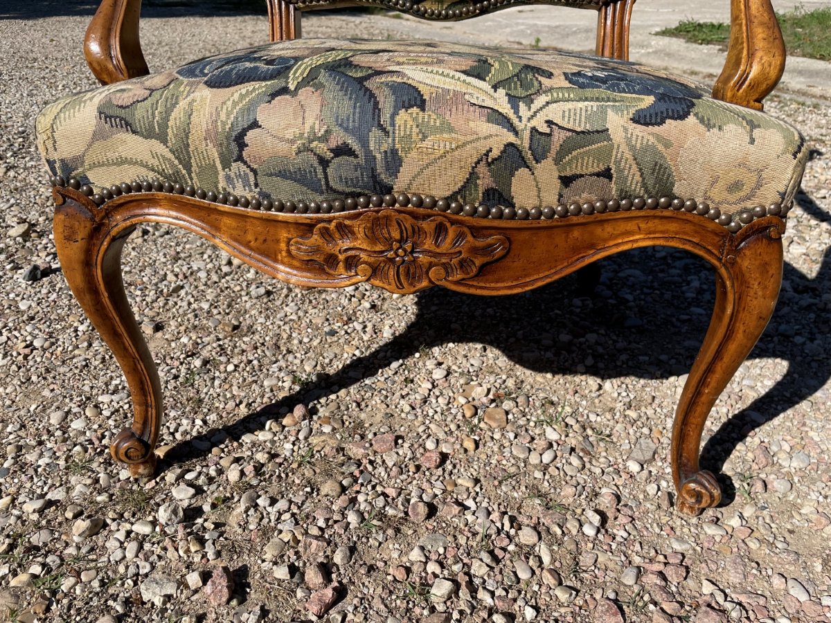 Fauteuil en noyer en Bon état -photo-2