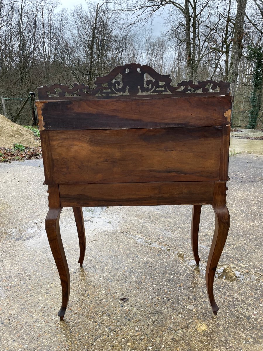 Bureau Napoléon III avec cuir et tiroirs du 19ème siècle-photo-2