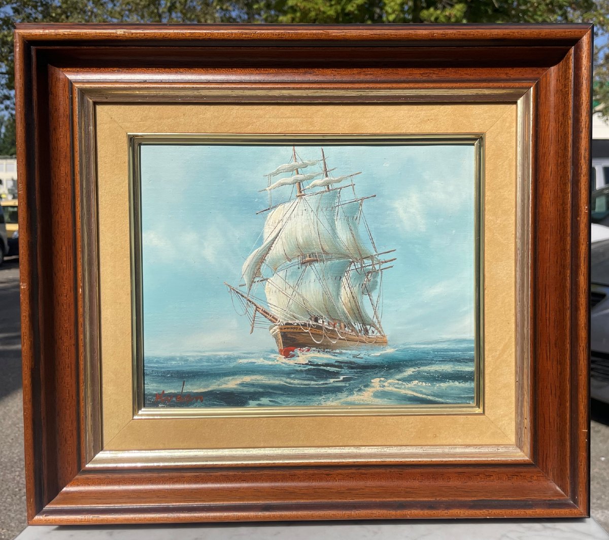 Oil On Canvas Painting Of The Tall Ship By Rupert Hydam -photo-2