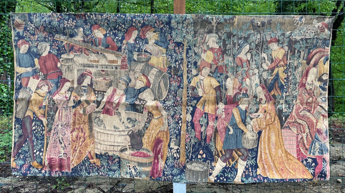 Tapestry The Harvest At Cluny 180x100cm