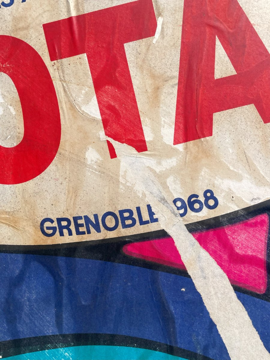 1968 Poster In The Olympic Wind Grenoble Total Official Supplier Of The 10th Games -photo-4