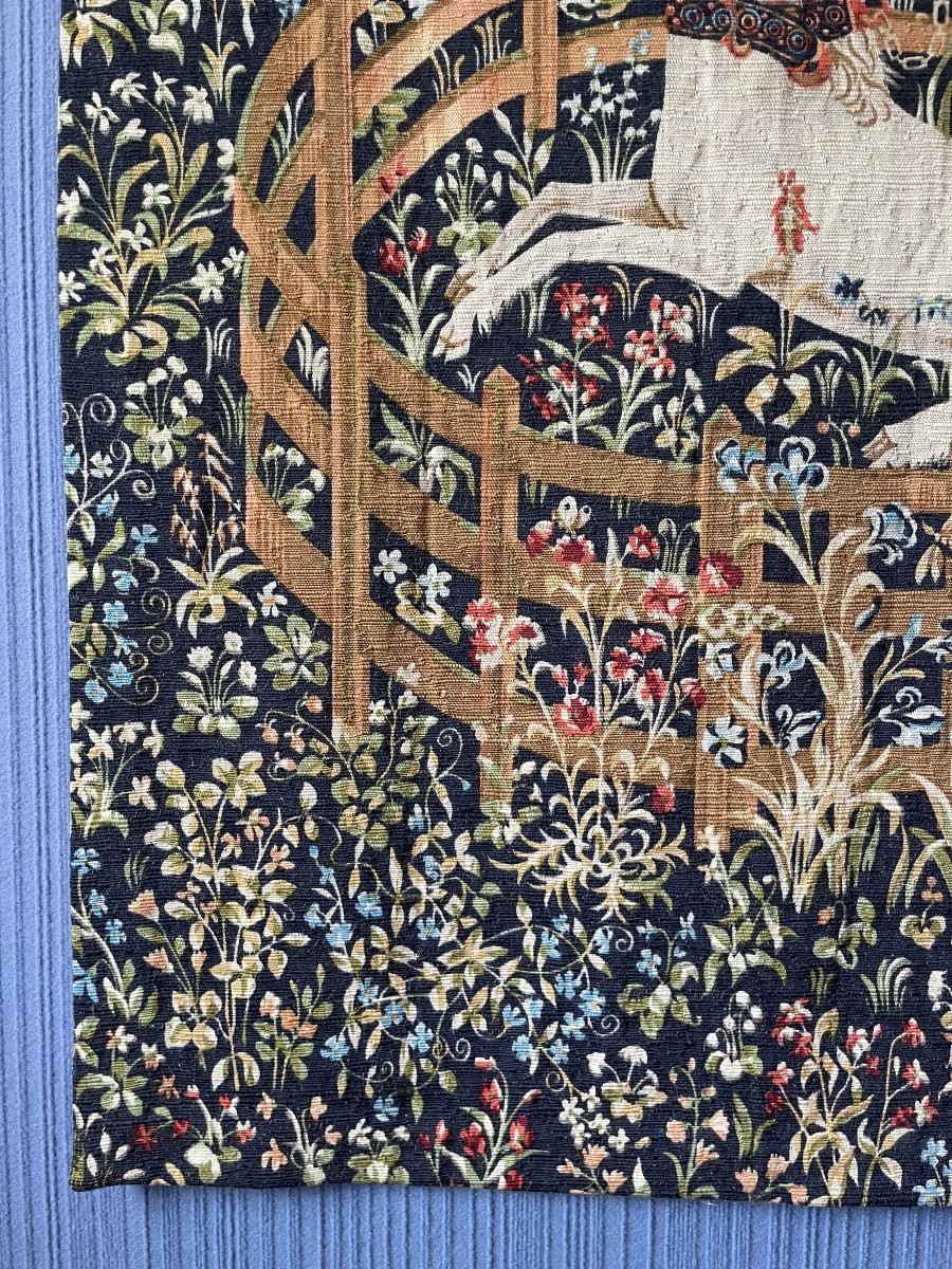 Tapisserie 171x126cm AUBUSSON 1994 " La Licorne Captive "-photo-6