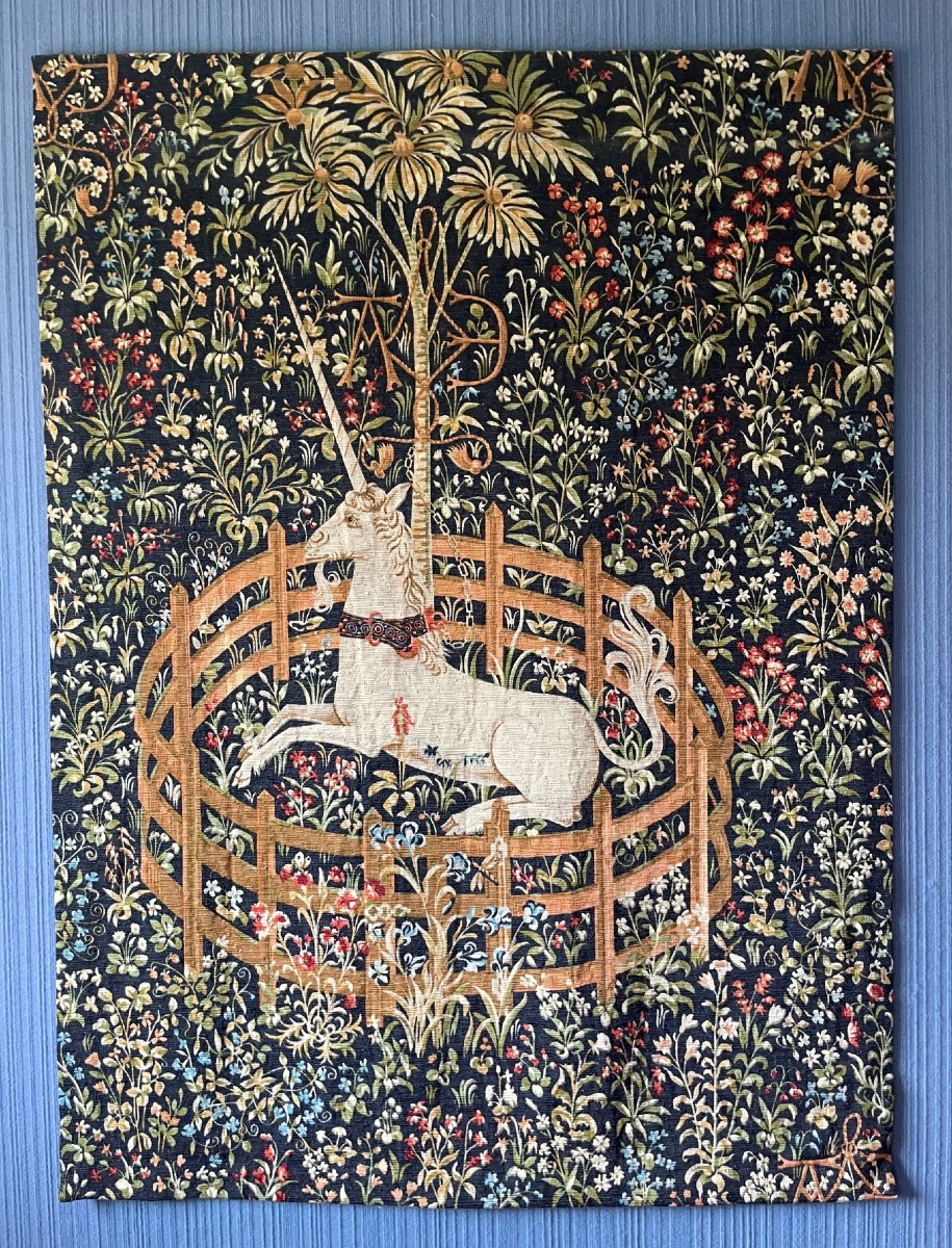 Tapisserie 171x126cm AUBUSSON 1994 " La Licorne Captive "