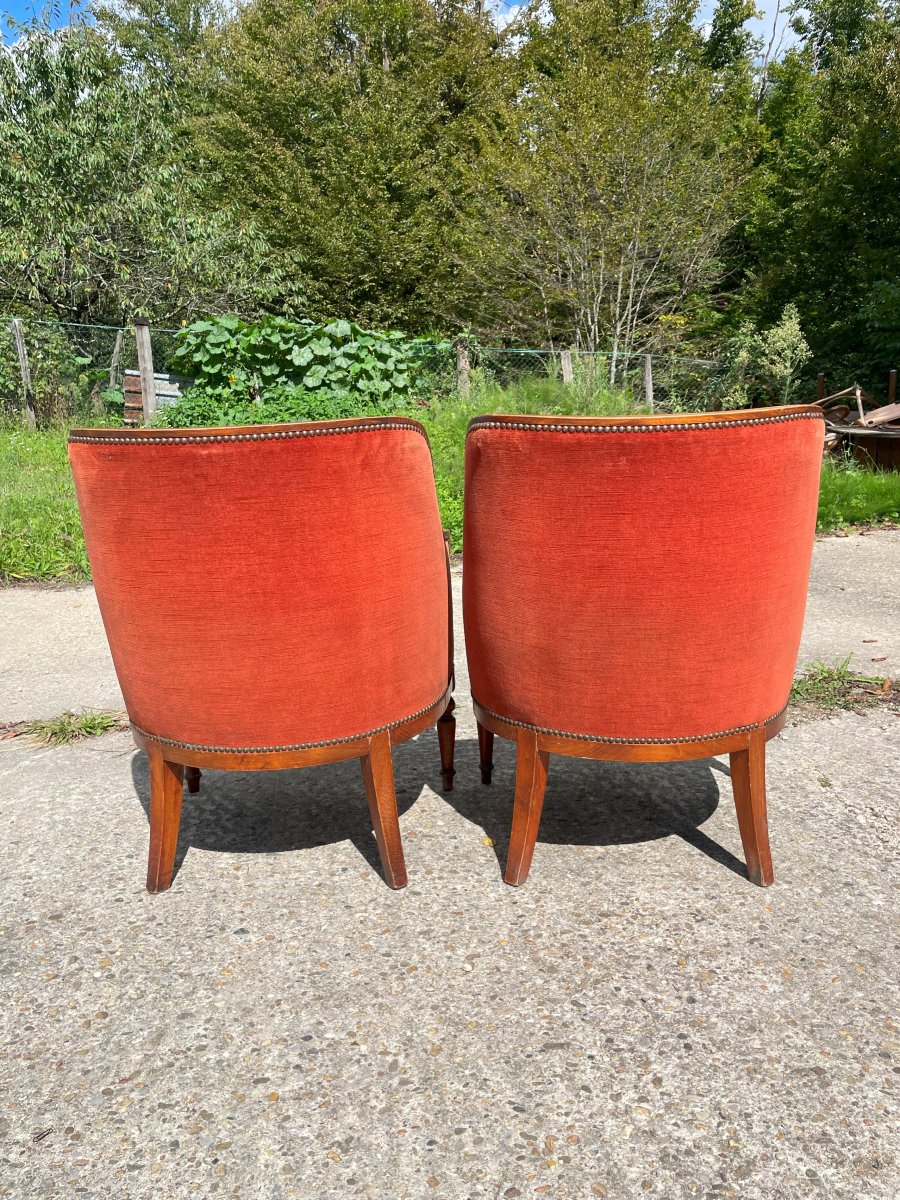 Paire de bergère 1930 style Louis XVI Art déco  -photo-2