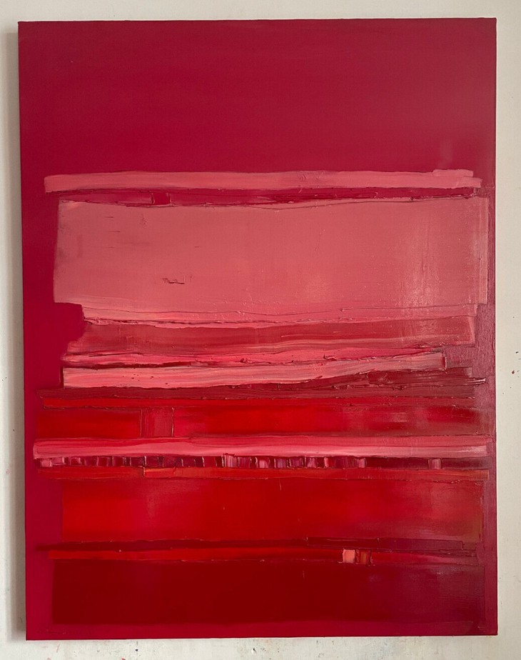 Fougerand "1 Week" Oil On Canvas 116 X 89 Cm 