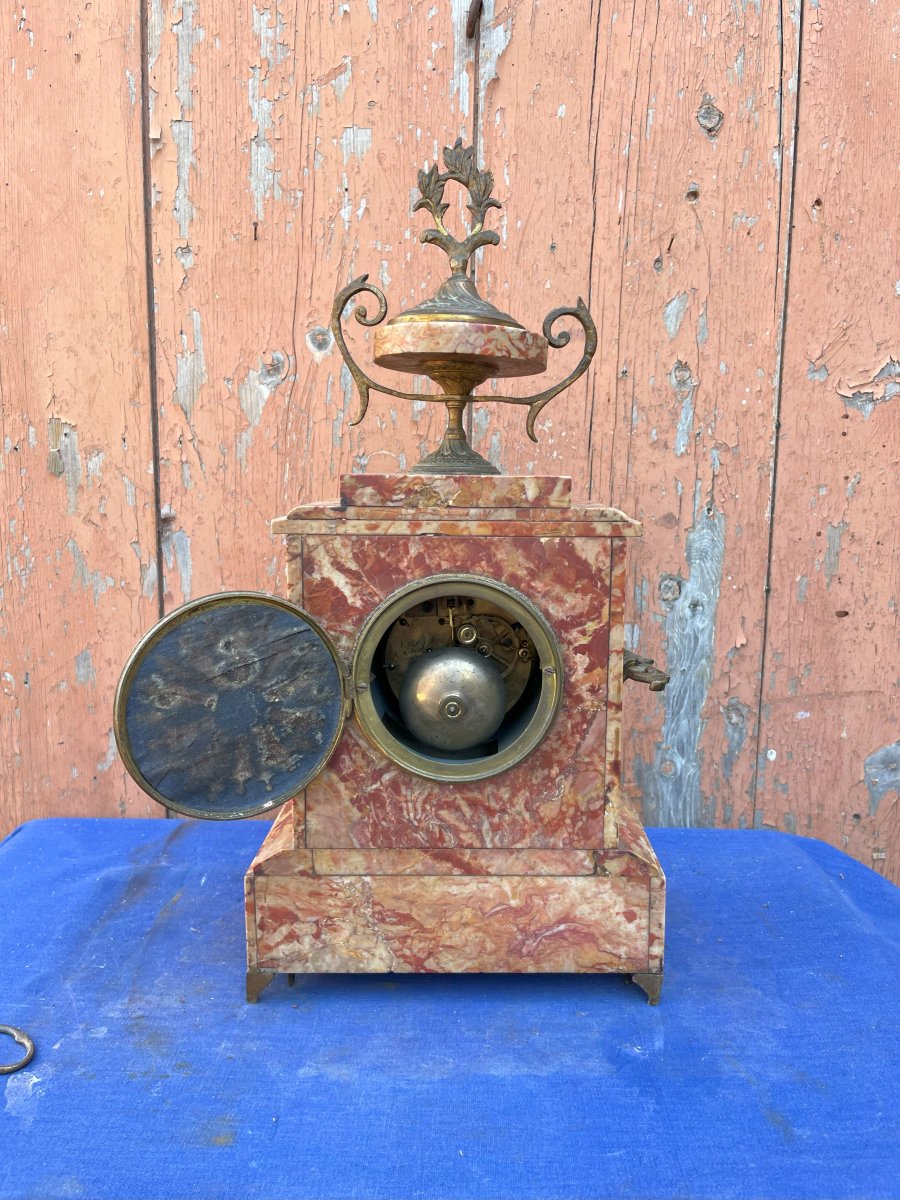 Pendule de cheminée en marbre -photo-3