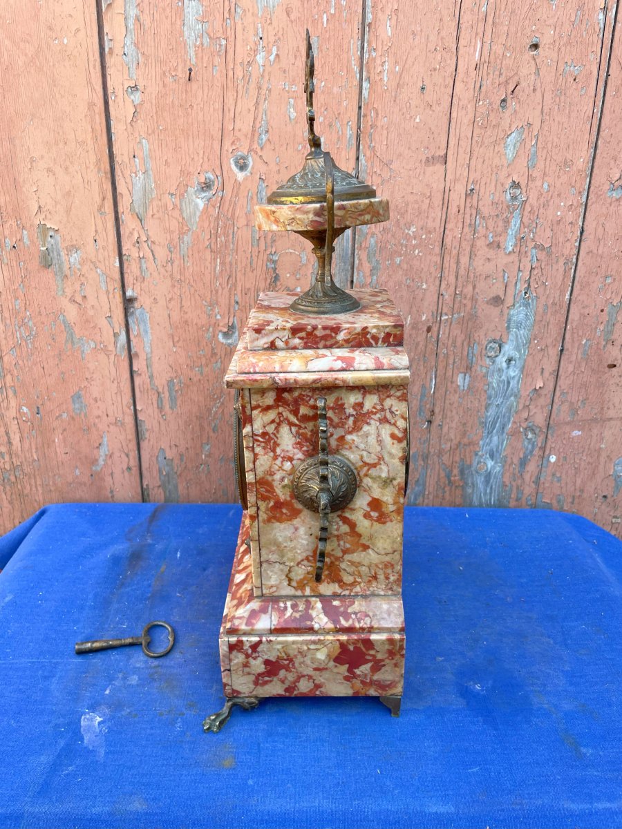 Pendule de cheminée en marbre -photo-4