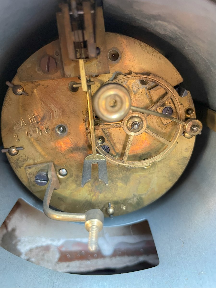 Pendule de cheminée en marbre -photo-7