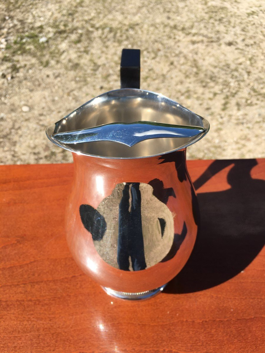 Cristofle Water Pitcher Or Carafe In Silver-plated Metal, Very Good Condition-photo-4