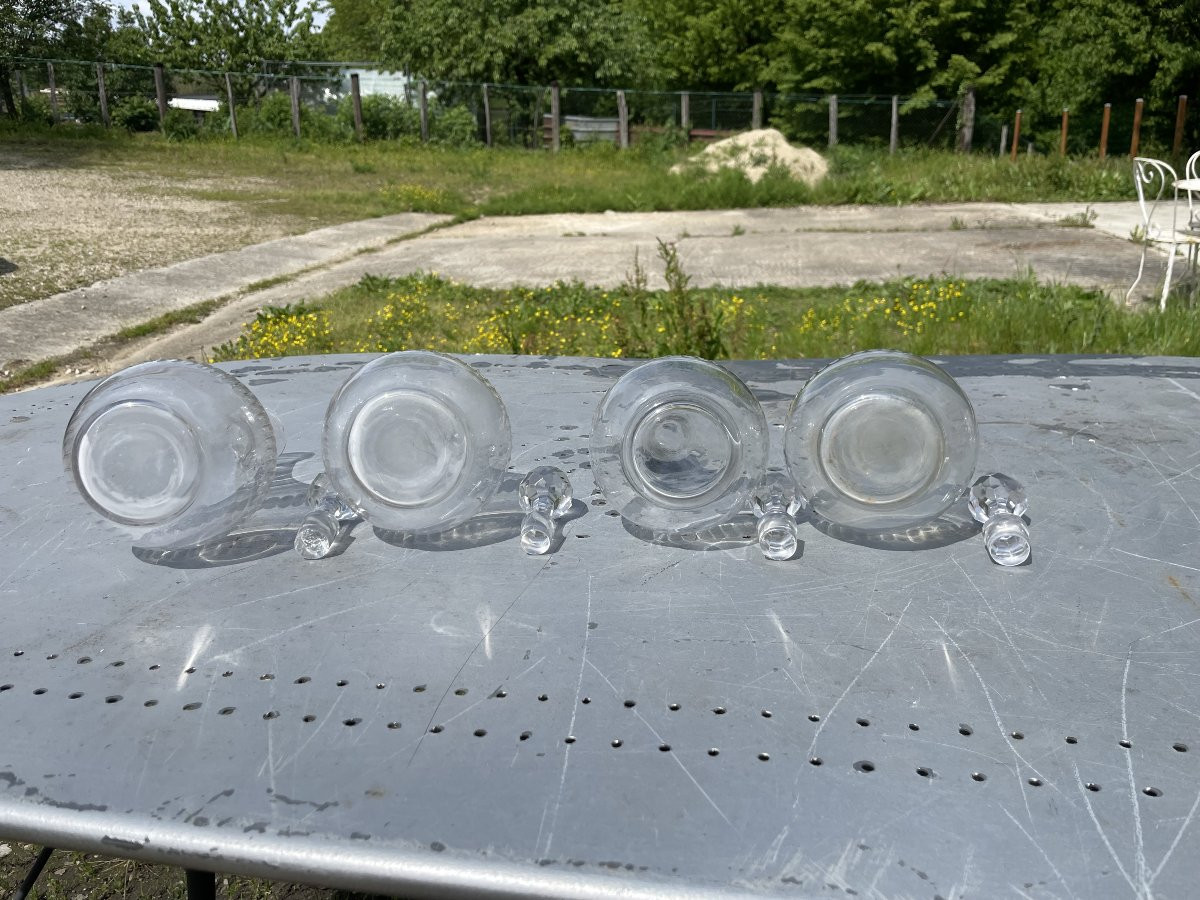 4 Complete And Unbroken Glass Carafes-photo-3