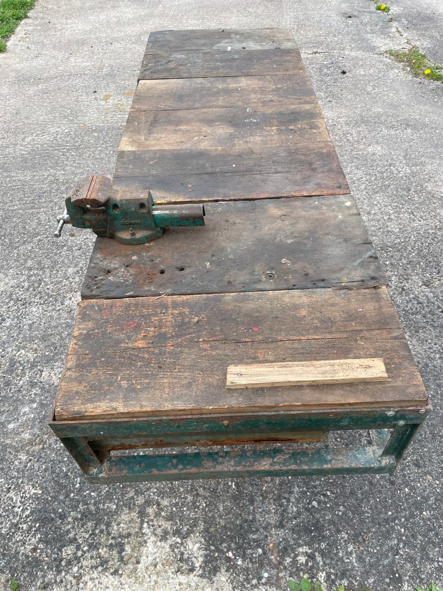Bench Table Workbench Kitchen Worktop Industrial Style -photo-4