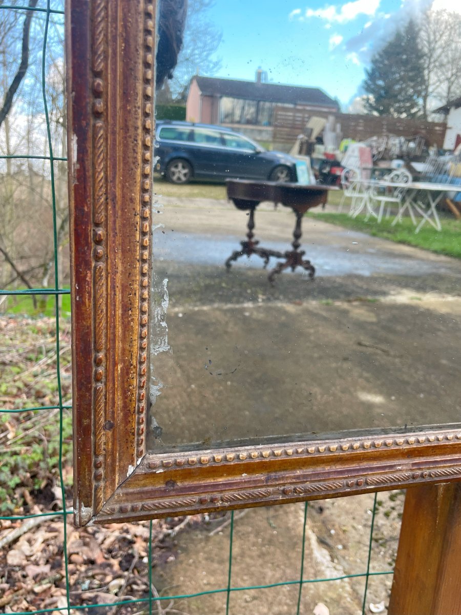 18th Century Wood And Plaster Mirror - 72x62cm-photo-8