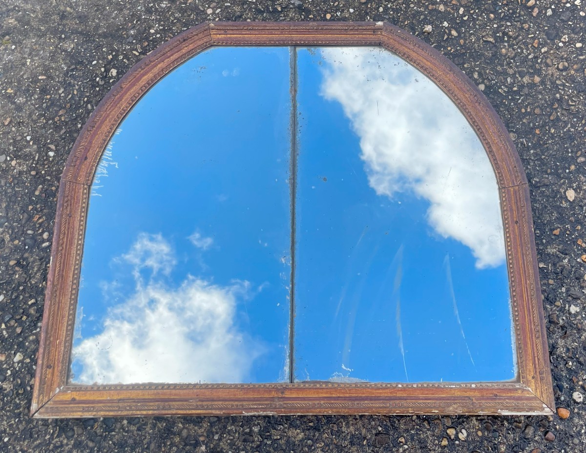 18th Century Wood And Plaster Mirror - 72x62cm