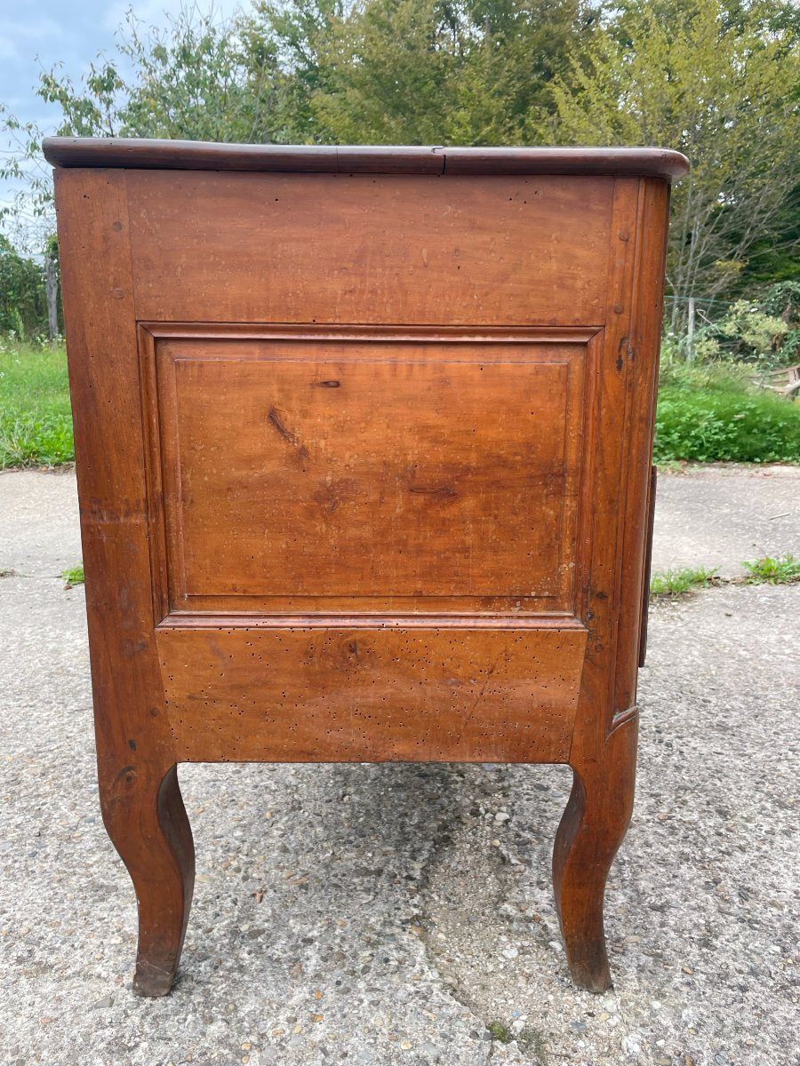 Louis XV Chest Of Drawers In Solid Walnut-photo-1