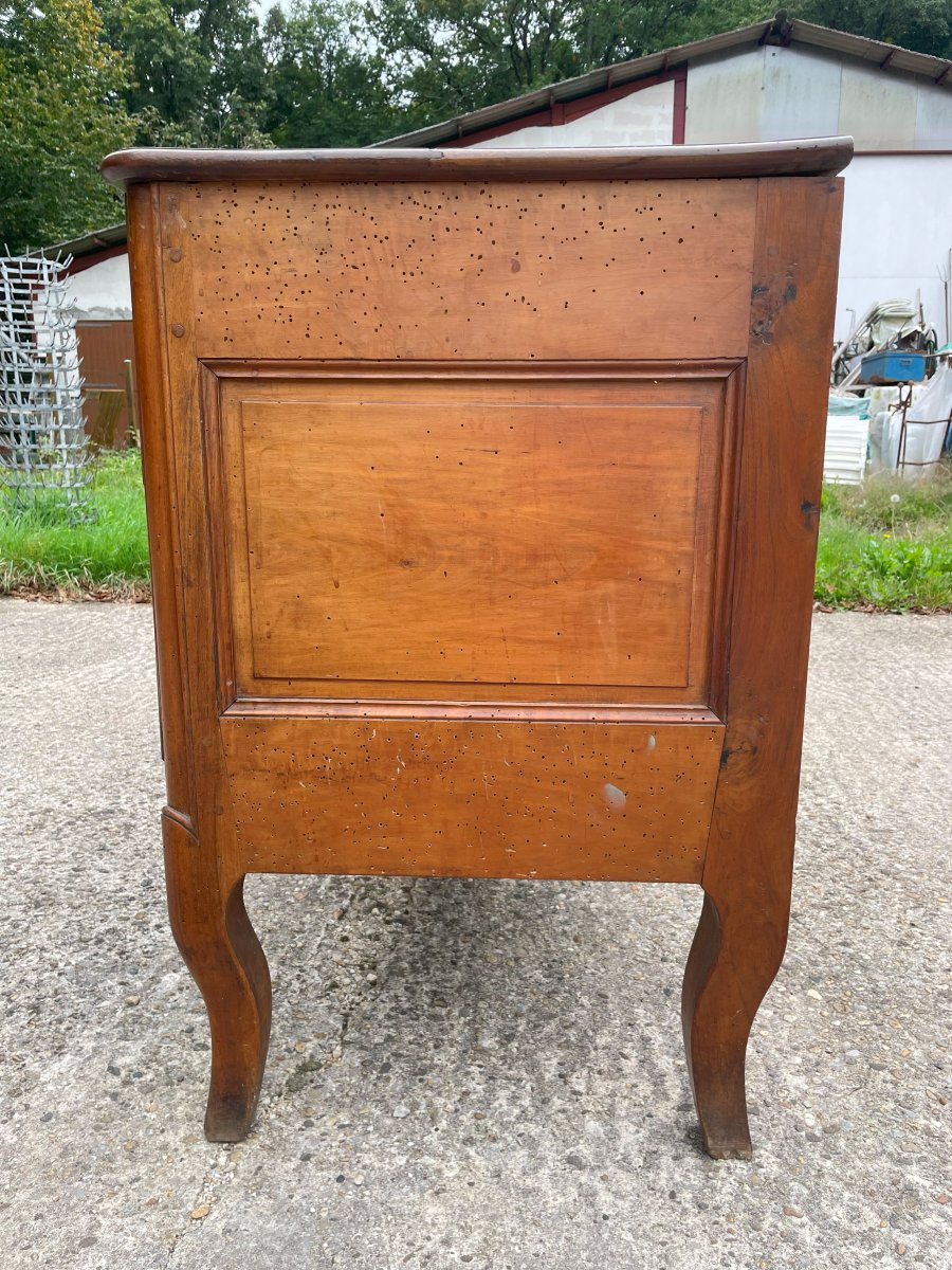 Louis XV Chest Of Drawers In Solid Walnut-photo-2