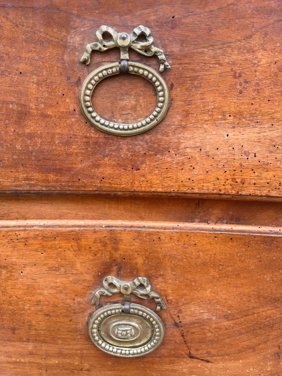 Louis XV Chest Of Drawers In Solid Walnut-photo-3