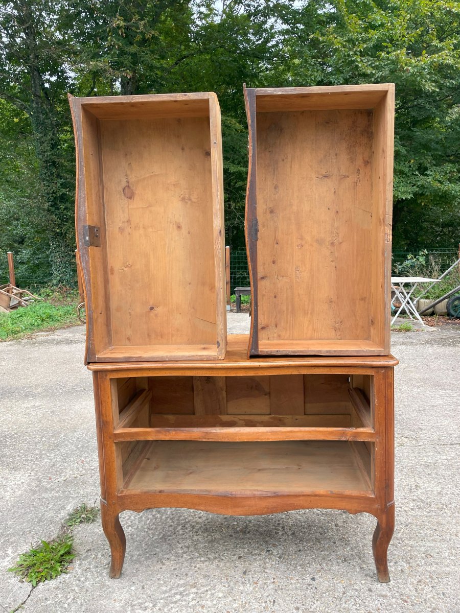 Louis XV Chest Of Drawers In Solid Walnut-photo-4