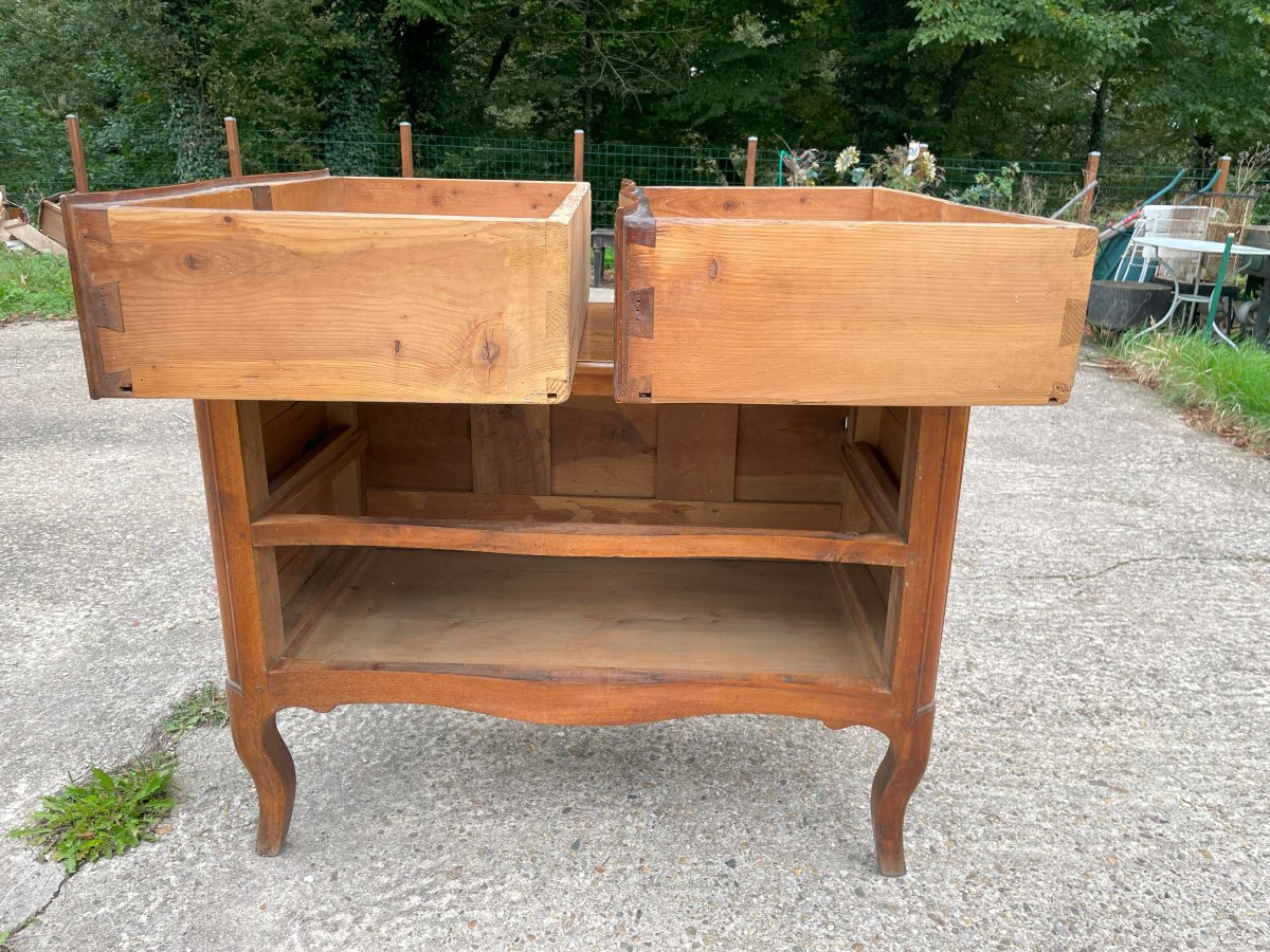 Louis XV Chest Of Drawers In Solid Walnut-photo-7