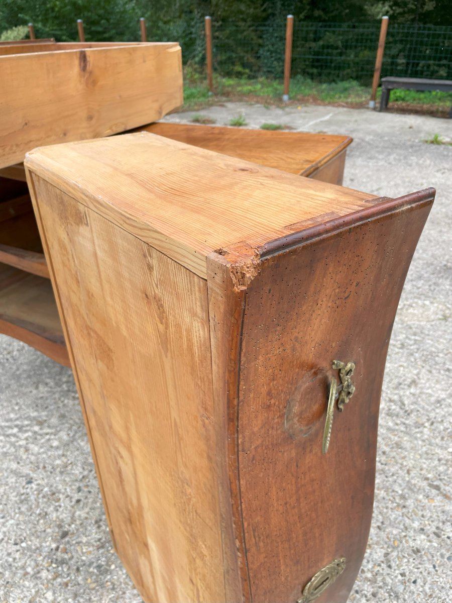 Louis XV Chest Of Drawers In Solid Walnut-photo-8