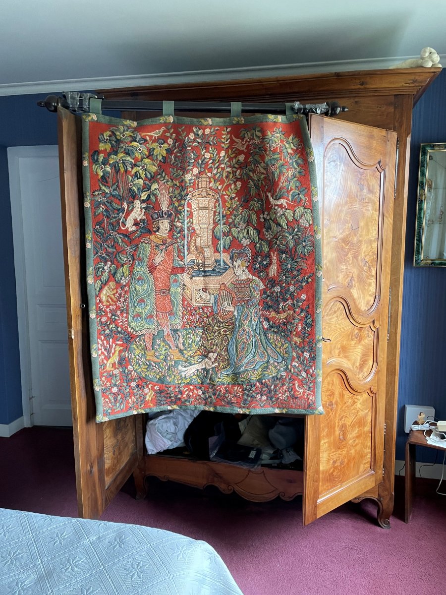 Tapestry Like New! 120x92cm By Roland Aknin The Romance Of The Rose-photo-2