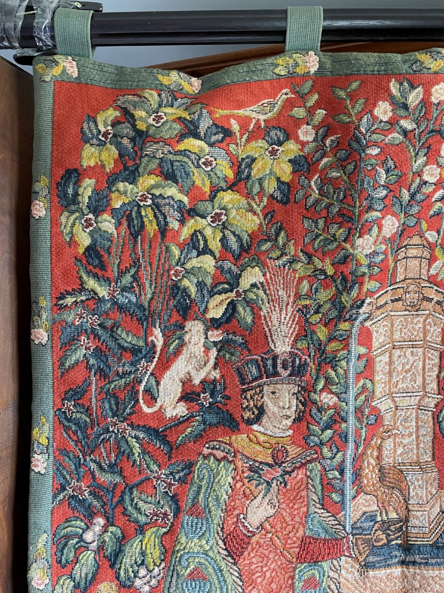 Tapestry Like New! 120x92cm By Roland Aknin The Romance Of The Rose-photo-1
