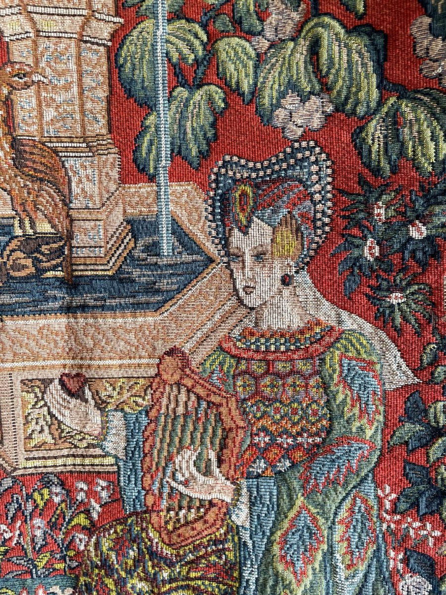 Tapestry Like New! 120x92cm By Roland Aknin The Romance Of The Rose-photo-5